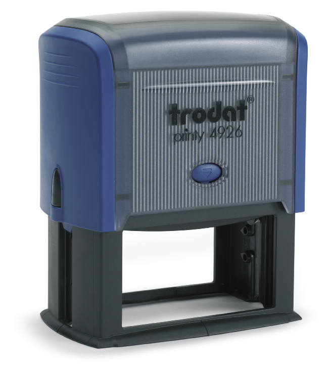 Прочный пластиковый корпус с автоматическим окрашиванием       Легкая смена подушки при помощи кнопочного механизма  Размер поля для текста: 75 мм х 38 мм