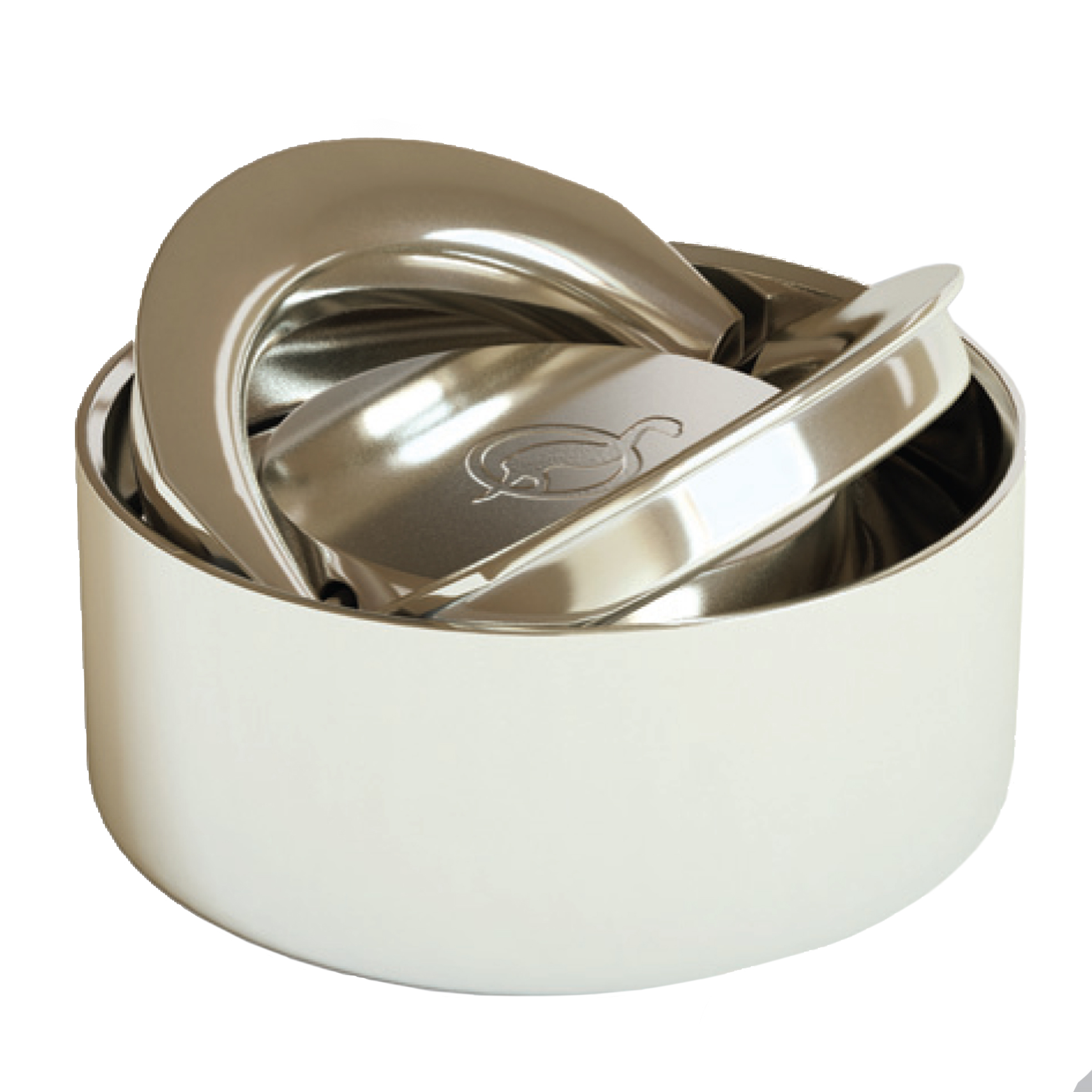 Металлическая карманная оснастка для круглой печати с штемпельной подушкой внутри. Диаметр 40 мм.